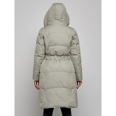 Coat insulated winter female, size 46, green color-6