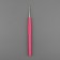 Knitting hook, with silicone handle, d = 1 mm, 13 cm, pink color