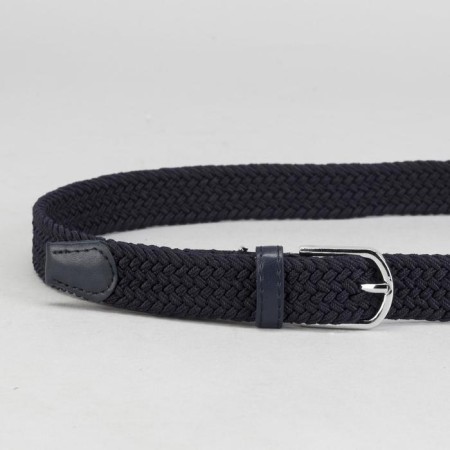 Women's belt, width 2.5 cm, metal buckle, blue color-1