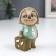 Souvenir Polystone "Ladier with a suitcase" 9.5x4.5x6 cm