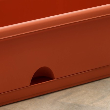 Balcony box with pallet 60 cm, terracotta color-2
