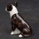 Porcelain figurine "Black-white Bulberry", 10 cm, copyright painting