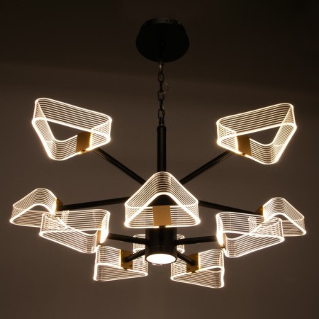 Chandelier 1702/10 LED 204W 3000-6000K Black 95x95x80 cm Bayerlux-2