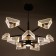 Chandelier 1702/10 LED 204W 3000-6000K Black 95x95x80 cm Bayerlux