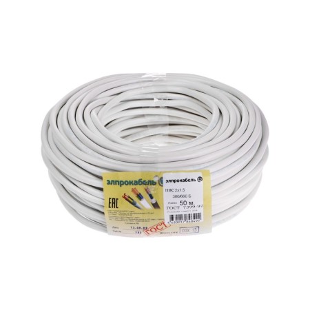 Flexible round Promel PVS, 2x1.5, 50 m, GOST-1