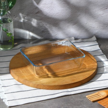 Rectangular shape for baking and baking of heat -resistant glass Cook & Store, 1.5 l, with a lid-2