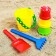 Set for playing sand No. 6, Mix color