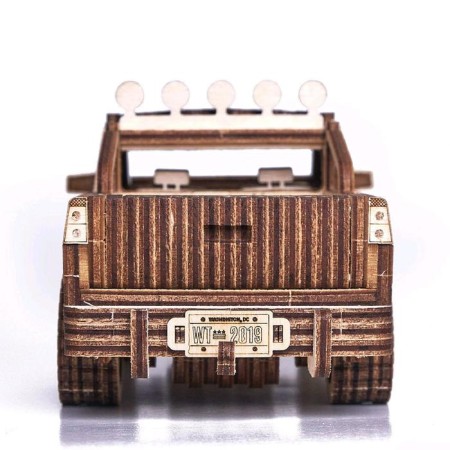 Mechanical 3D puzzle made of wood "Pickup WT-1500"-3