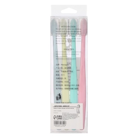 Set of 4 brushes, macarun, soft stiffness-1