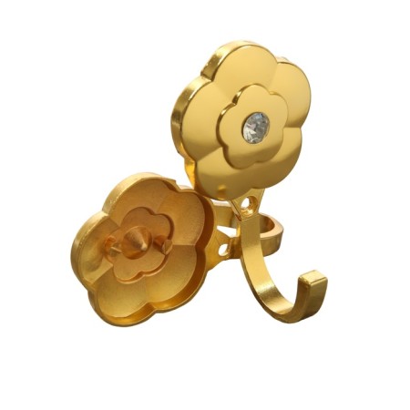 One -rod hook for curtains Cappio KC117, color gold, 2 pcs-2