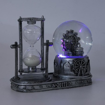 Sanding clock "London Wheel of Ferris", with backlight, 16 x 8 x 13.5 cm, 3 aaa-1