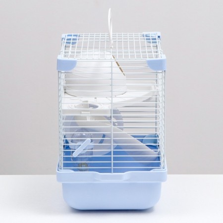 The cage for rodents is equipped, 23 x 19 x 28 cm, blue-2