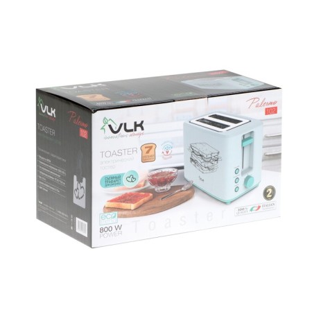 Toster VLK Palermo 102, 800 watts, 7 fry modes, 2 toasts, green-4