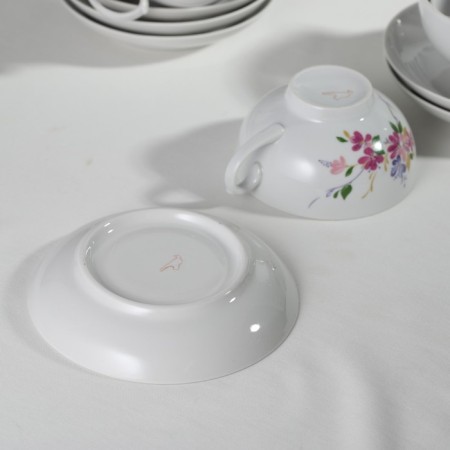 Tea Service "Daching Bagoon", 14 items: a teapot, sugar tower, 6 cups, 6 saucers-3