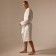 Wafel dressing gown men SL Home: Chess "Blanc de Blanc", size M, 100% cotton, 340 g/m2