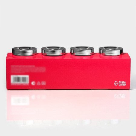 A set of glass cans for bulk products "Shine", 200 ml, 4 pcs-10