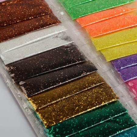 Glitter for creativity "Powder Neon" set 24 packages 1 package 2 g 24.5x13 cm-2