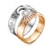 Ring "Day-None", pink gilding with postponement, 17.5 size