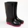 Women's rubber boots, black+pink, size 40