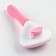 Pucrhee with self -cleaning Premium diode is round, with drops, 10 x 19 cm, pink