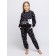 Children's kit: pulver, trousers, height 164 cm, black color