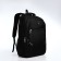 Youth backpack from textiles, 2 parts with lightning, 4 pockets, black color