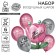 Bouquet of balls "Flower", foil, latex, set of 6 pcs.