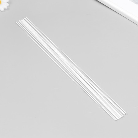 Wire for creativity "Blumentag" 1.6 mm, 12 pcs, 40 cm, in a plastic braid, white