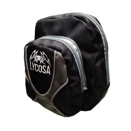 Lycosa handbag, on the thigh, gray-black