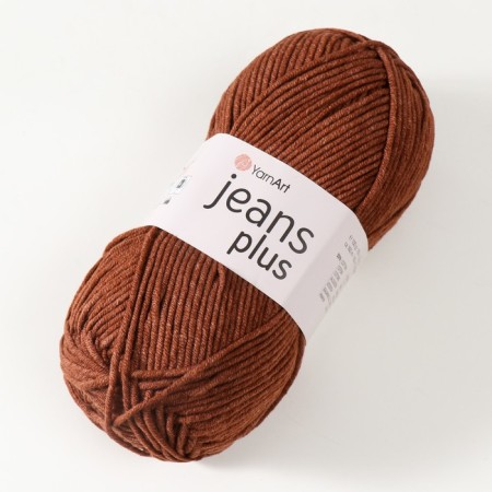Yarn "Jeans Plus" 55% cotton, 45% acrylic 160m/100g (70 chocolate)-1