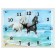 Carty clock is wall-mounted, interior "horses in the sea", silent, 30 x 40 cm