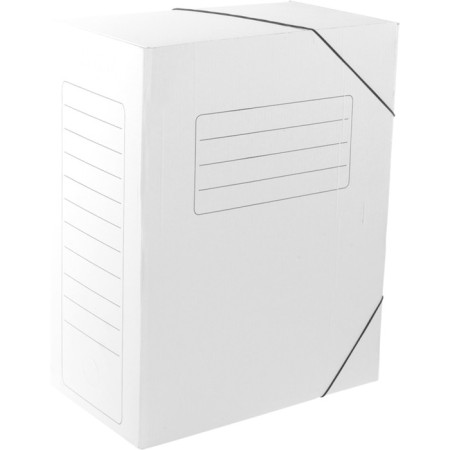 Archive folder on gum Calligrata, microhofrocard, 150 mm, white, up to 900 liters