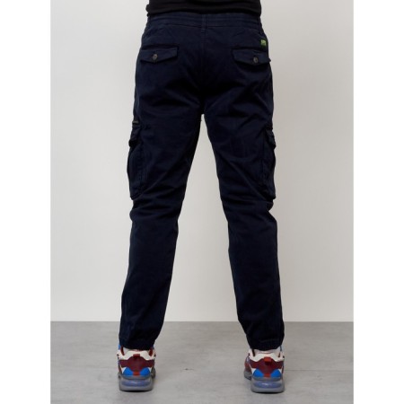 Cargo jeans men, size 44-46, dark blue color-7