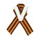 Wooden icon with ribbon "v"