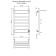 Electric towel "Sanprise" Euromix P8, 500x800 mm, with a shelf, right, chrome
