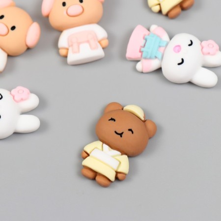Decor for creativity Plastic "Animals Samurai" MIX 2.4x1.8 cm-1