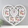 Multipher "Heart" Plastic, 4 photos (10x15/2 pcs, 10x10/2 pcs) cv. white