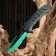 Folding "chameleon" steel - 420, handle - plastic, green, 21 cm