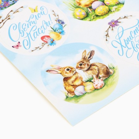 Paper stickers "Light Easter", angels, 9 × 16 cm-1