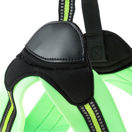 Super-furry harness with reflective firmware, girth 62-69 cm, green-4