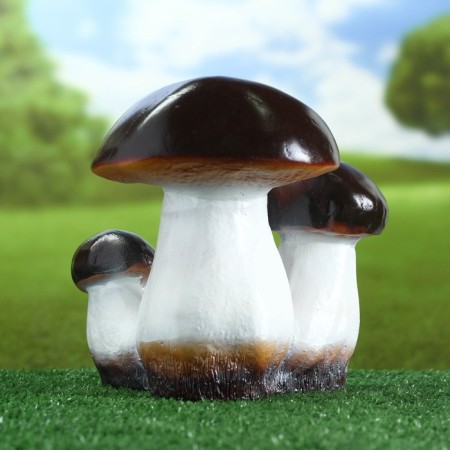 Garden Figure "Triple Mushroom-Borovik" 25x23x23cm-2