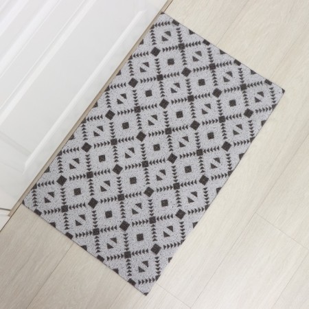 Rug of the galliped muddy share "Rombs", 45 × 75 cm, black and gray color-4