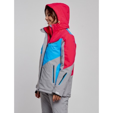 Ski jacket female winter, size 42, raspberry color-5