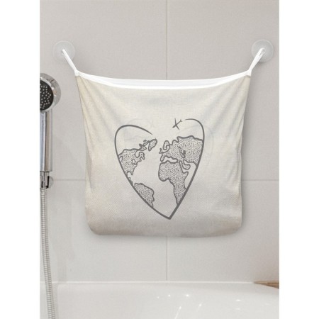 Organizer in a bath on suction cups "Love for a journey", for storing toys and trifles, size 33x39 cm