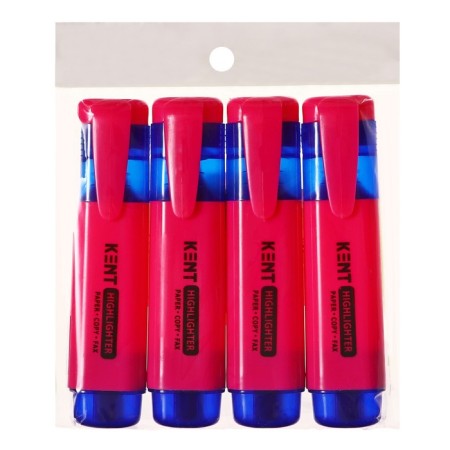 A set of markers-textbooks 4 pieces, a beveled tip, 5.0 mm, pink-3