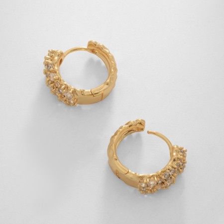 Cooping earrings Xuping blindness, white color in gold, d = 1.7 cm-2