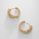 Cooping earrings Xuping blindness, white color in gold, d = 1.7 cm