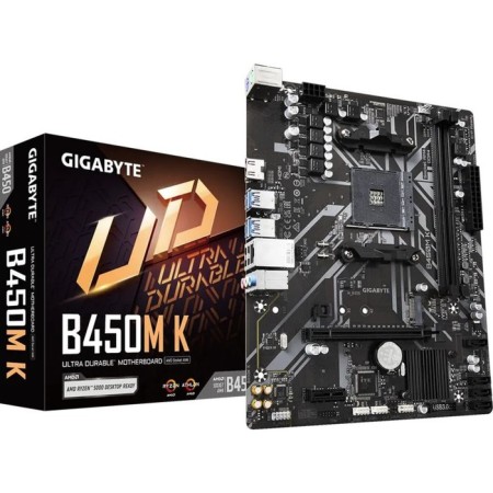 Motherboard Gigabyte B450M K SOC-am4 AMD B450 2XDDR4 MATX AC`97 8ch (7.1) GBlan RAID+H 102934-5
