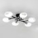 Ceiling chandelier Citilux "Florida" CL148165, 80x55x14.5 cm, 6x60W, E14, Black Color Black