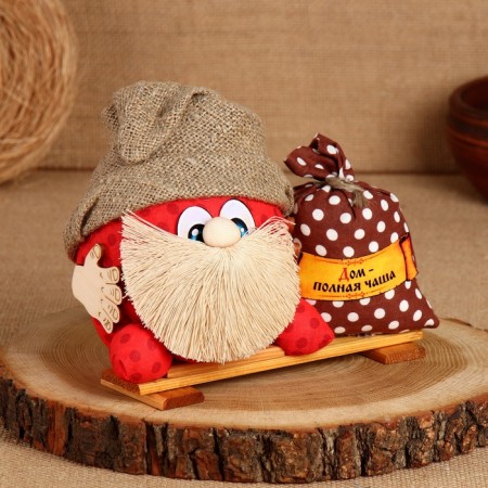 Brown Roman "House - Full Cup", with a bag, 18 x 22 cm, mix-1